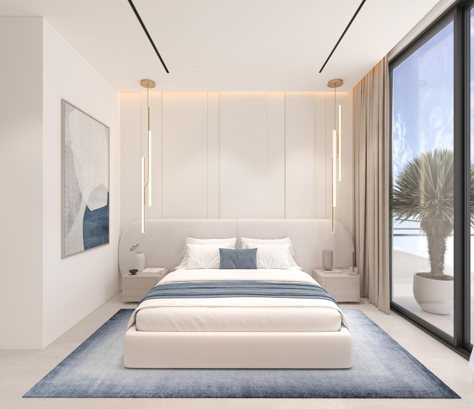 Bright Arthouse bedroom