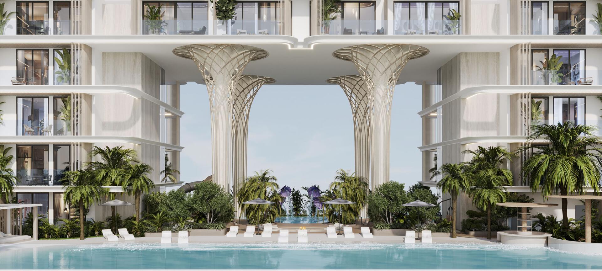 Arthouse pool and landscaped gardens